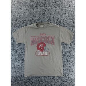 Comfort Wash Utah Utes 2023 Rose Bowl Game Football T Shirt Mens M Gray
